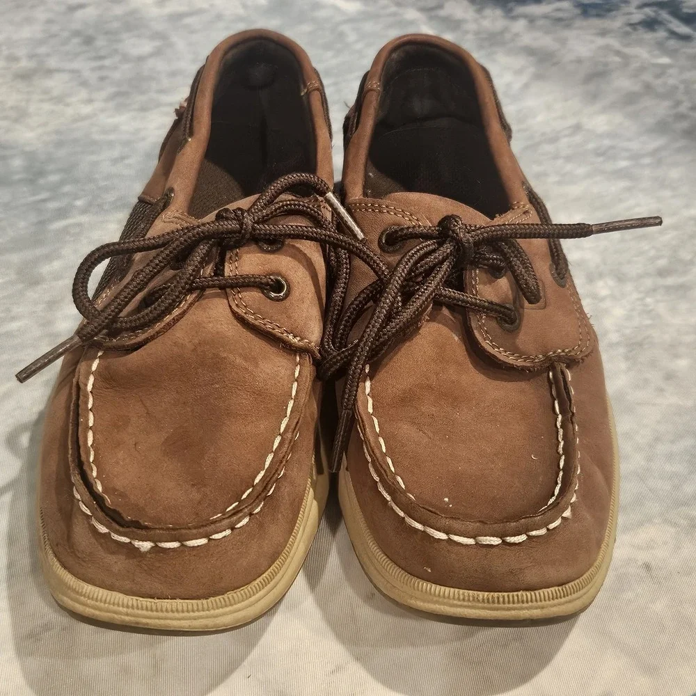 Sperry Top-Sider Intrepid Brown Leather Boat Shoes Boys Size 3M